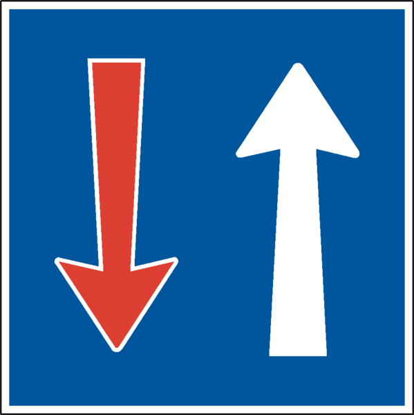 Signal Vortritt vor dem Gegenverkehr (3.09)