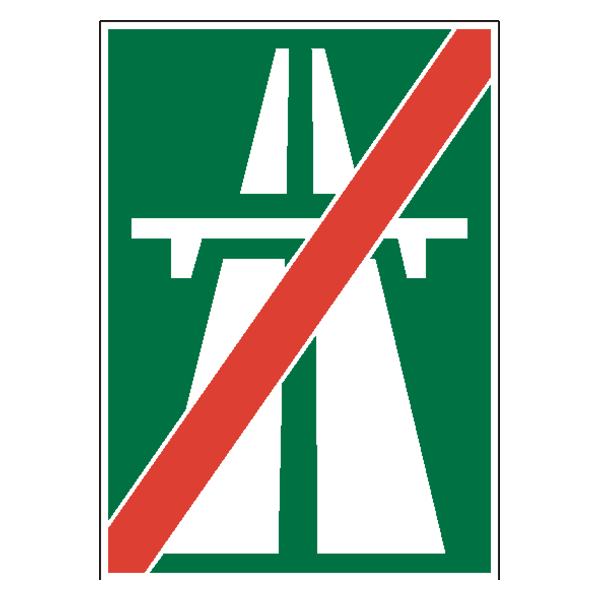 Signal Ende der Autobahn (4.02)