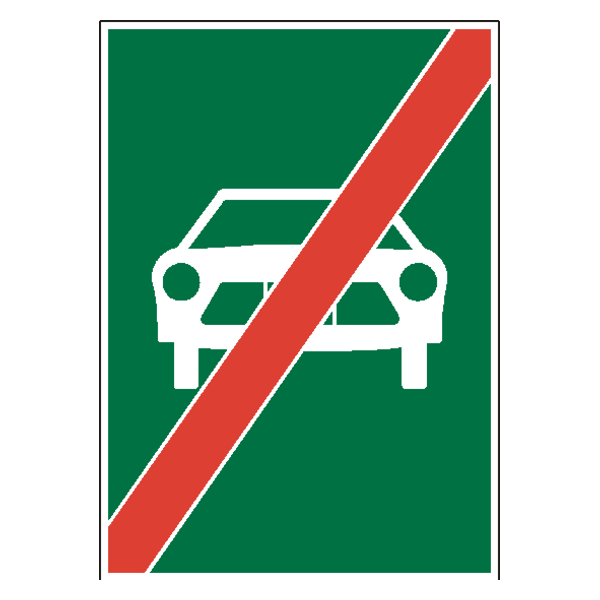 Signal Ende der Autostrasse (4.04)